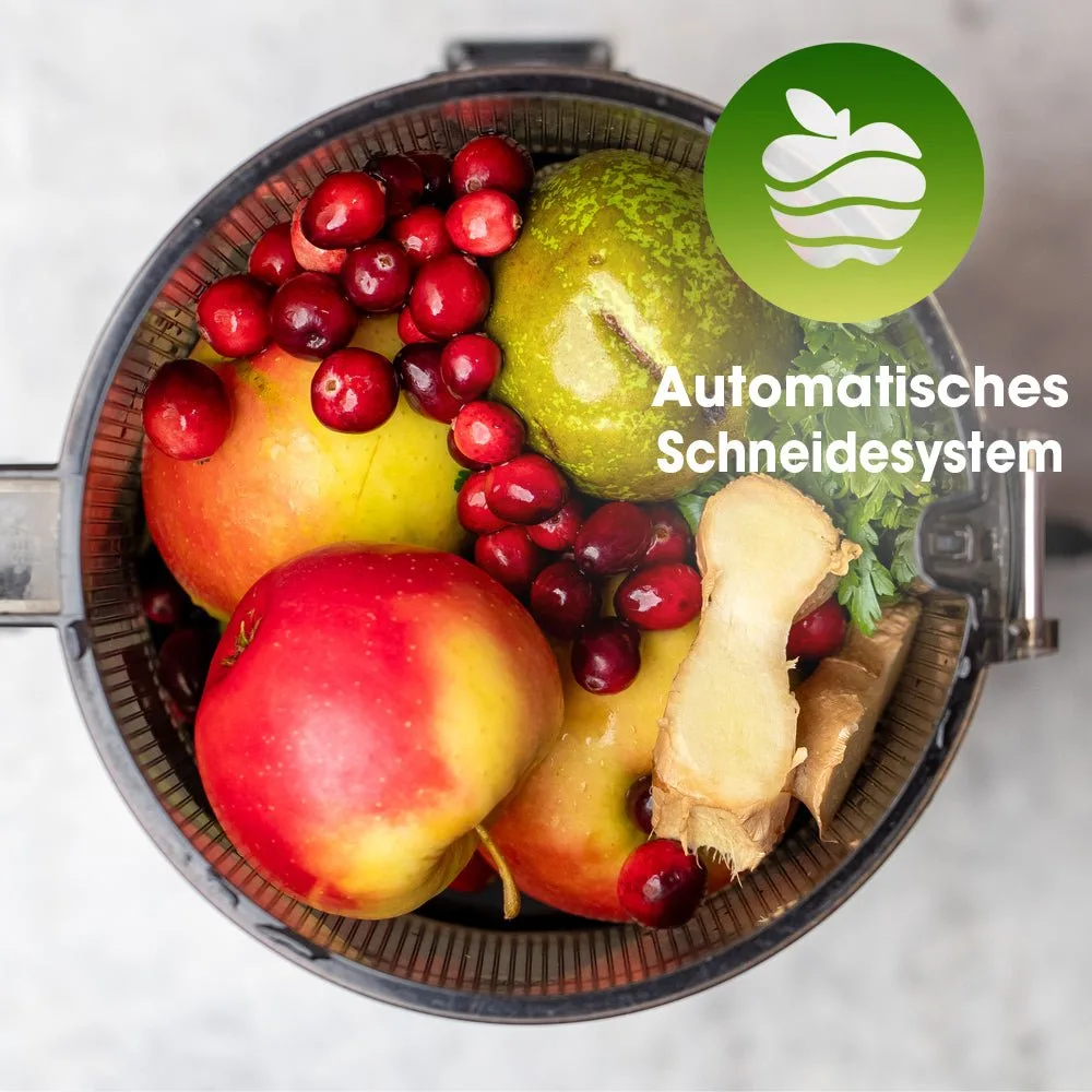 Automatisches Schneidesystem der Kuvings Pressschnecke im Detail