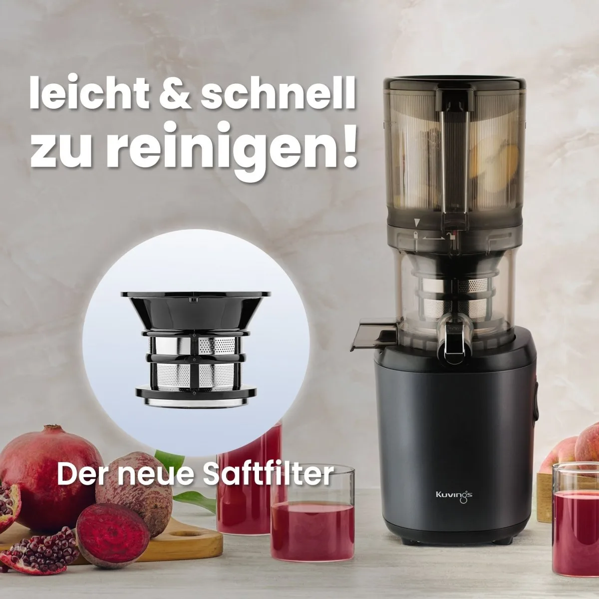 Selbstschneidende Pressschnecke des Kuvings AUTO6 mit integrierter Klinge