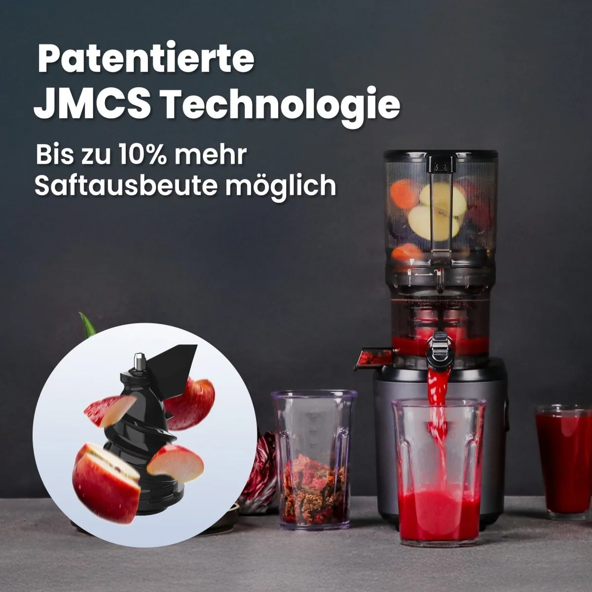 Saftsieb und Sorbet-Sieb des Kuvings AUTO6 im 2-in-1-Set