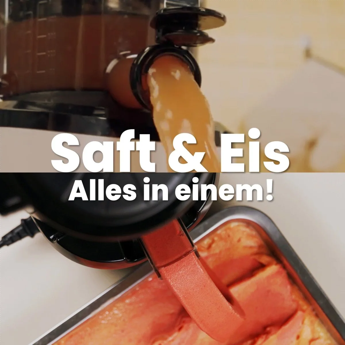 Kuvings AUTO6 Hands-Free Slow Juicer auf einer Küchenarbeitsplatte