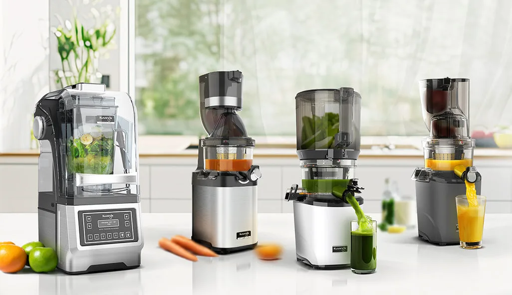 Kuvings Slow Juicer im direkten Vergleich nebeneinander